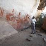 Rock art paintings at Bushmans Kloof