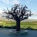 Strijdom van der Merwe\'s sculpture at Waterkloof wine estate