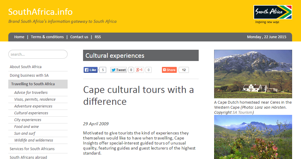 Cape Cultural Tours With a Difference